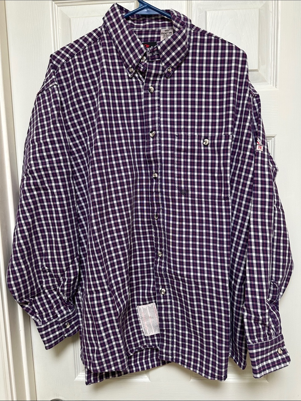Bulwark FR MEN’S LONG SLEEVE PLAID DRESS SHIRT